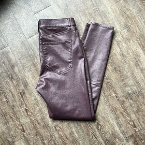 12L NWOT Skinny high-rise coated ankle pants